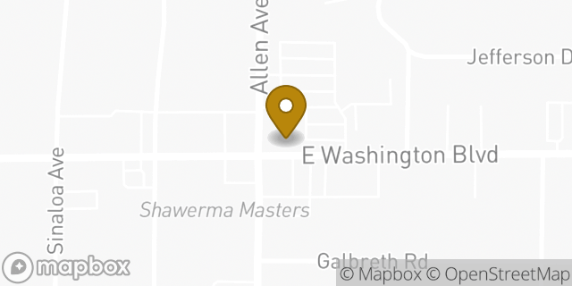 Map showing the location of Chase Bank in Pasadena, CA 91104