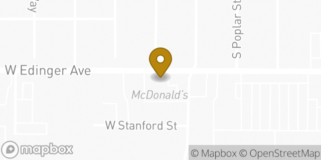 Map showing the location of McDonald's in Santa Ana, CA 92704