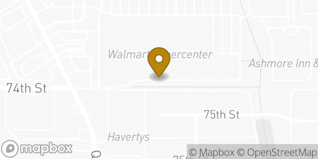 Map showing the location of Walmart in Lubbock, TX