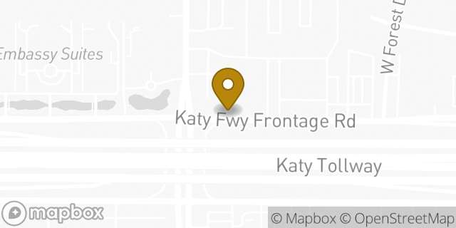 Map showing the location of Ford Motor Company in Houston, TX 77043