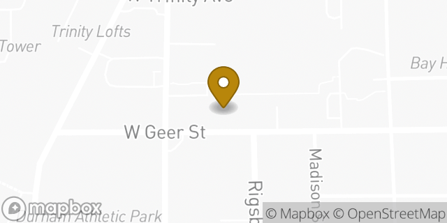Map showing the location of CrossFit Durham in Durham, NC