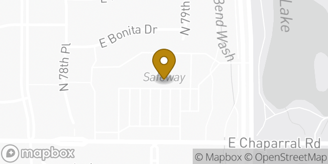Map showing the location of Wells Fargo in Scottsdale, AZ 85250