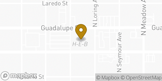 Map showing the location of H-E-B in Laredo, TX 78040