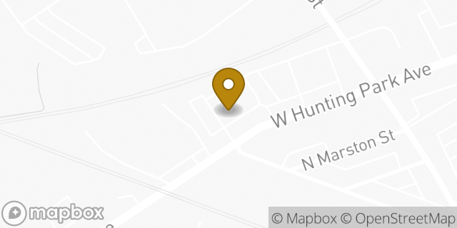 Map showing the location of Dunkin' in Philadelphia, PA 19129