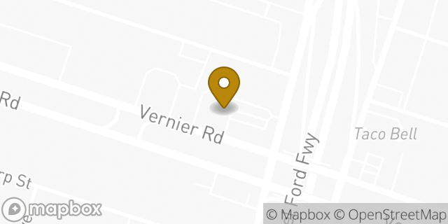 Map showing the location of Chase Bank in Harper Woods, MI 48225