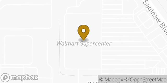 Map showing the location of Walmart in Saginaw, TX 76179