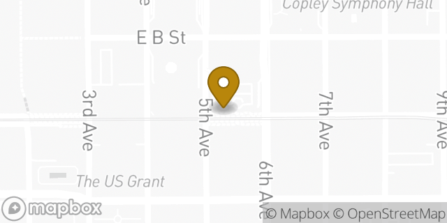 Map showing the location of CVS in San Diego, CA 92101