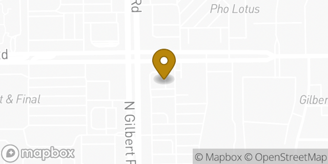 Map showing the location of Starbucks in Gilbert, AZ 85234