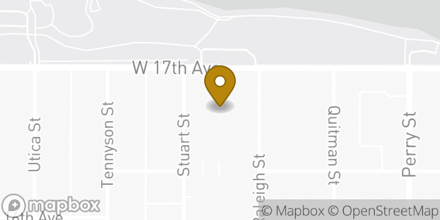 Map showing the location of ONE8 CrossFit in Denver, CO