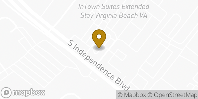 Map showing the location of Starbucks in Virginia Beach, VA 23452