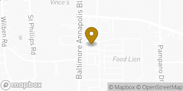 Map showing the location of Baskin-Robbins in Glen Burnie, MD 21061