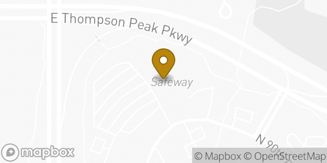 Map showing the location of Safeway in Scottsdale, AZ 85255