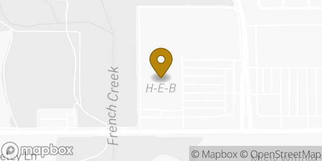 Map showing the location of Bandera and Guilbeau H-E-B in San Antonio, TX 78250