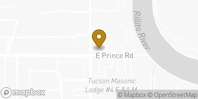 Map showing the location of Penske Truck Rental in Tucson, AZ 85716