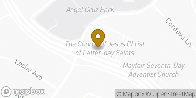 Map showing the location of The Church of Jesus Christ of Latter-day Saints in Stockton, CA 95207