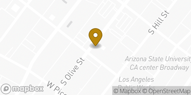 Map showing the location of WeWork in Los Angeles, CA 90015