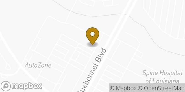 Map showing the location of Buffalo Wild Wings in Baton Rouge, LA 70810