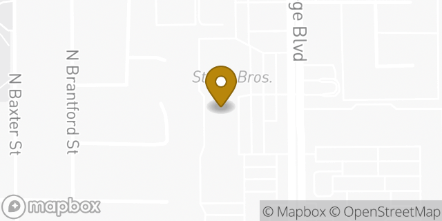 Map showing the location of AutoZone in Anaheim, CA 92806