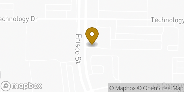 Map showing the location of Penske Truck Rental in Frisco, TX 75033