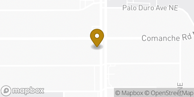 Map showing the location of Baskin-Robbins in Albuquerque, NM 87110