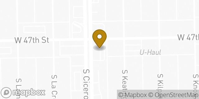 Map showing the location of Starbucks in Chicago, IL 60632