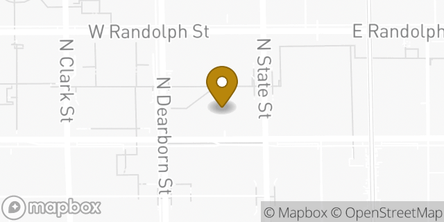 Map showing the location of Sunglass Hut in Chicago, IL 60602