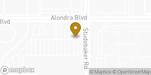 Map showing the location of Starbucks in Cerritos, CA 90703