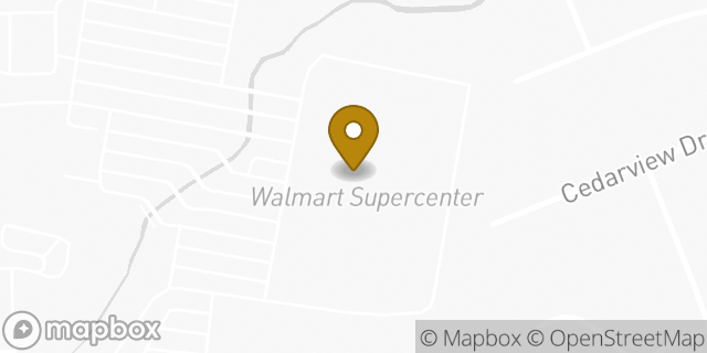 Map showing the location of Walmart in Nashville, TN