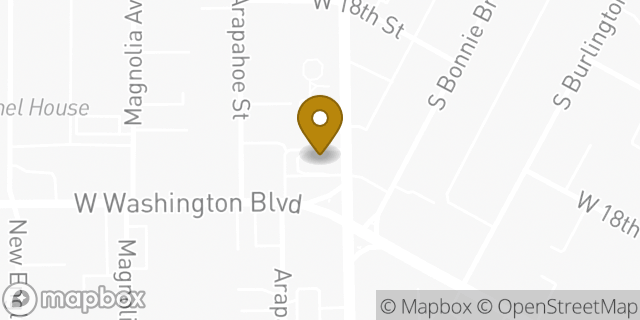 Map showing the location of McDonald's in Los Angeles, CA 90007