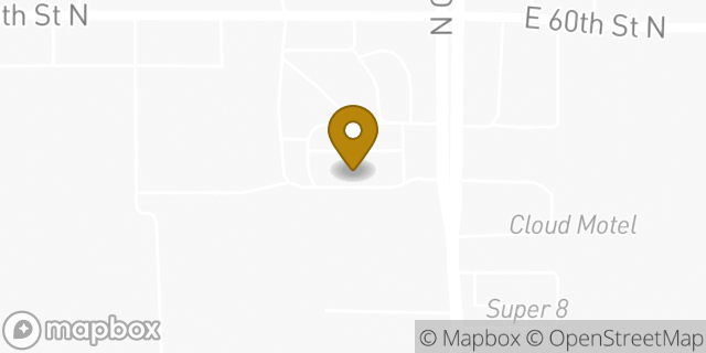 Map showing the location of McDonald's in Sioux Falls, SD 57104