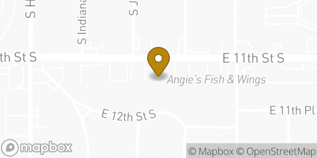 Map showing the location of AutoZone in Tulsa, OK 74112