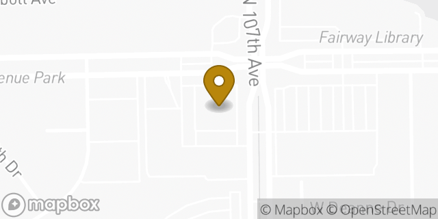 Map showing the location of Walgreens in Sun City, AZ 85351