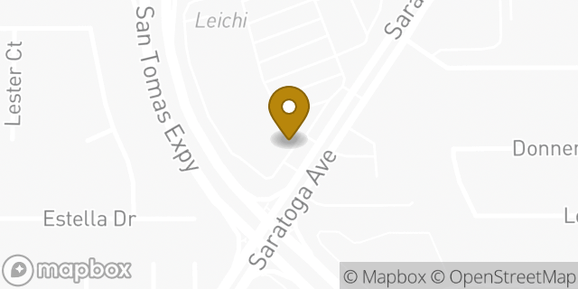 Map showing the location of Starbucks in Santa Clara, CA 95050
