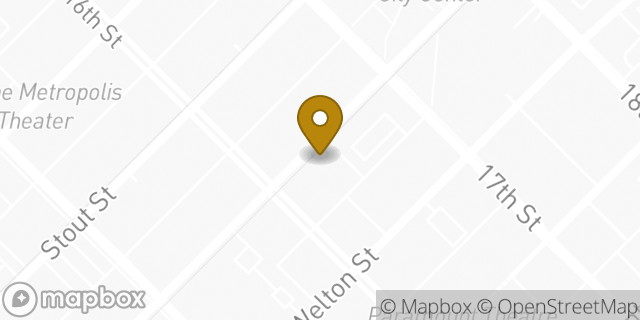 Map showing the location of Chipotle Mexican Grill in Denver, CO 80202