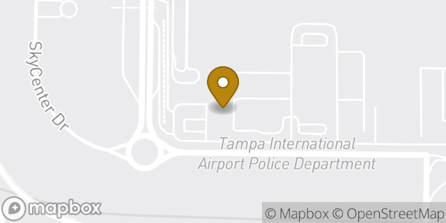 Map showing the location of Budget Car Rental in Tampa, FL 33607