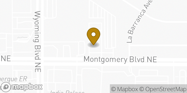 Map showing the location of Buffalo Wild Wings in Albuquerque, NM 87111