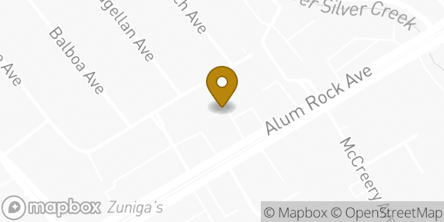 Map showing the location of Kaiser Permanente in San Jose, CA 95116
