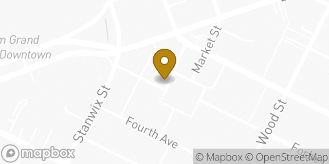 Map showing the location of Dunkin' in Pittsburgh, PA 15222