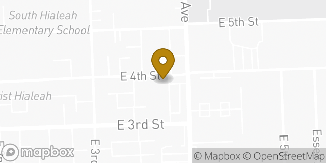 Map showing the location of Chase Bank in Hialeah, FL 33010
