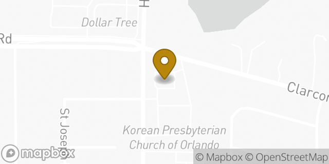 Map showing the location of 7-Eleven in Orlando, FL 32810