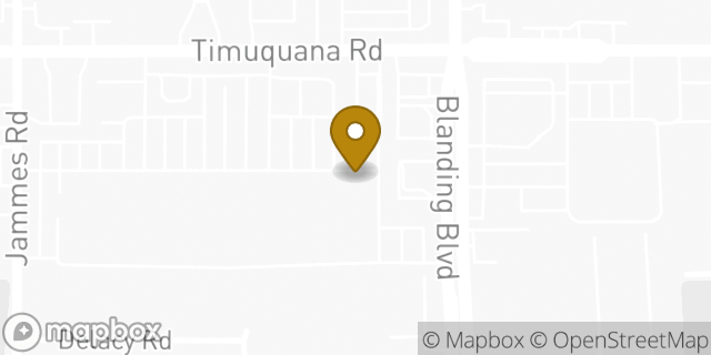 Map showing the location of Papa Johns Pizza in Jacksonville, FL 32210