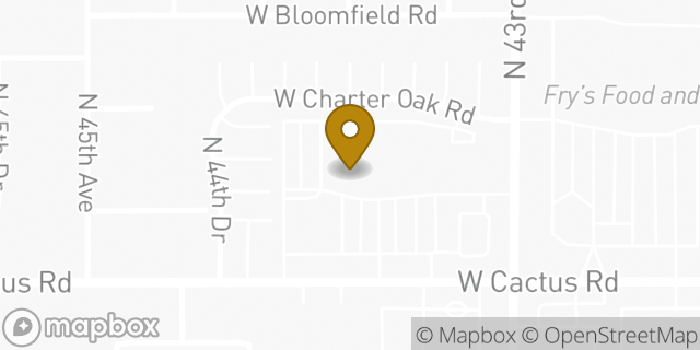 Map showing the location of Planet Fitness in Glendale, AZ 85304