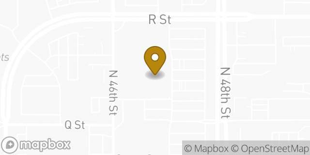 Map showing the location of Starbucks in Lincoln, NE 68504