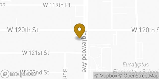Map showing the location of ATM 7ELEVEN-FCTI in Hawthorne, CA 90250