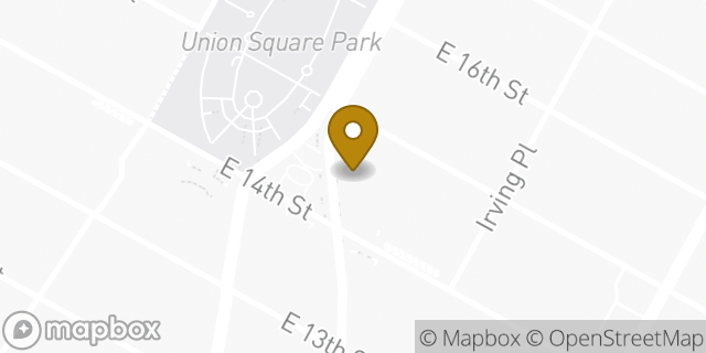 Map showing the location of Starbucks in New York, NY 10003