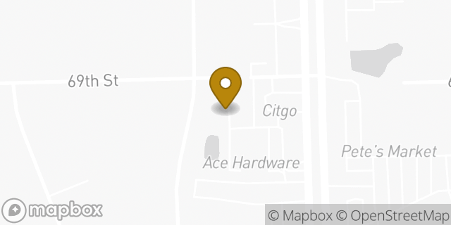 Map showing the location of Whitmore Ace Hardware in Willowbrook, IL 60527