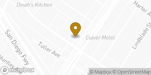 Map showing the location of Avis Car Rental in Culver City, CA 90230