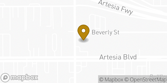 Map showing the location of 7-Eleven in Bellflower, CA 90706