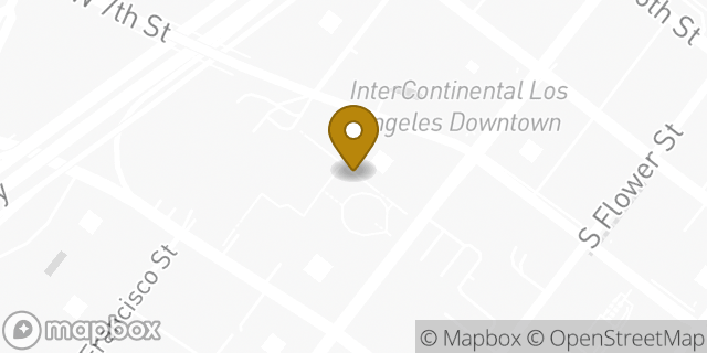 Map showing the location of Starbucks in Los Angeles, CA 90017