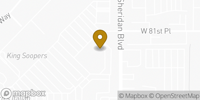 Map showing the location of Subway in Arvada, CO 80003